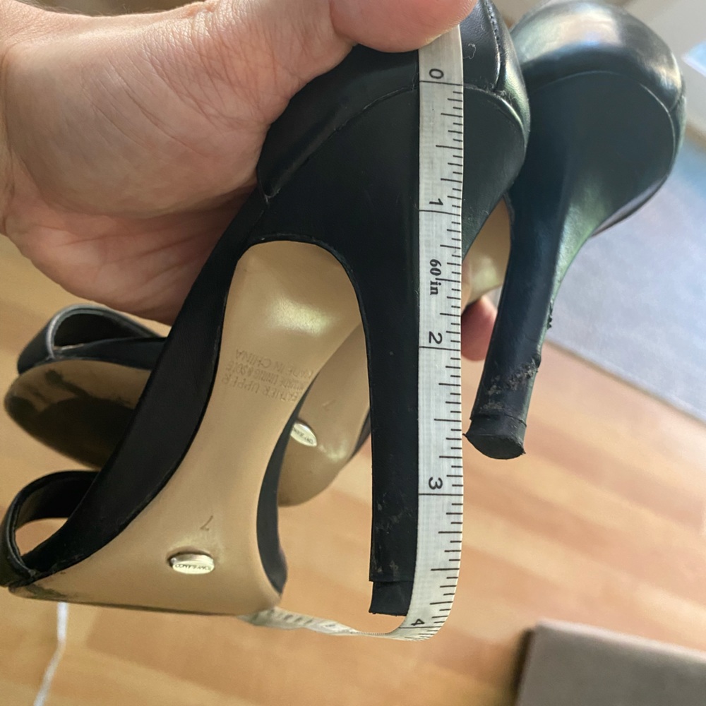 Tony Bianco Black Ankle Strap Heels - Picture 8 of 11